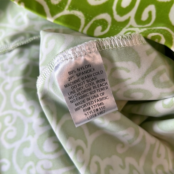 Jude Connally Beth Lime Green & White Printed Sleeveless Mini Dress - M - Picture 10 of 11